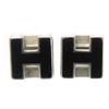 Used HERMES Pierce Cage de ash H cube metal 5.9g black Silver plating