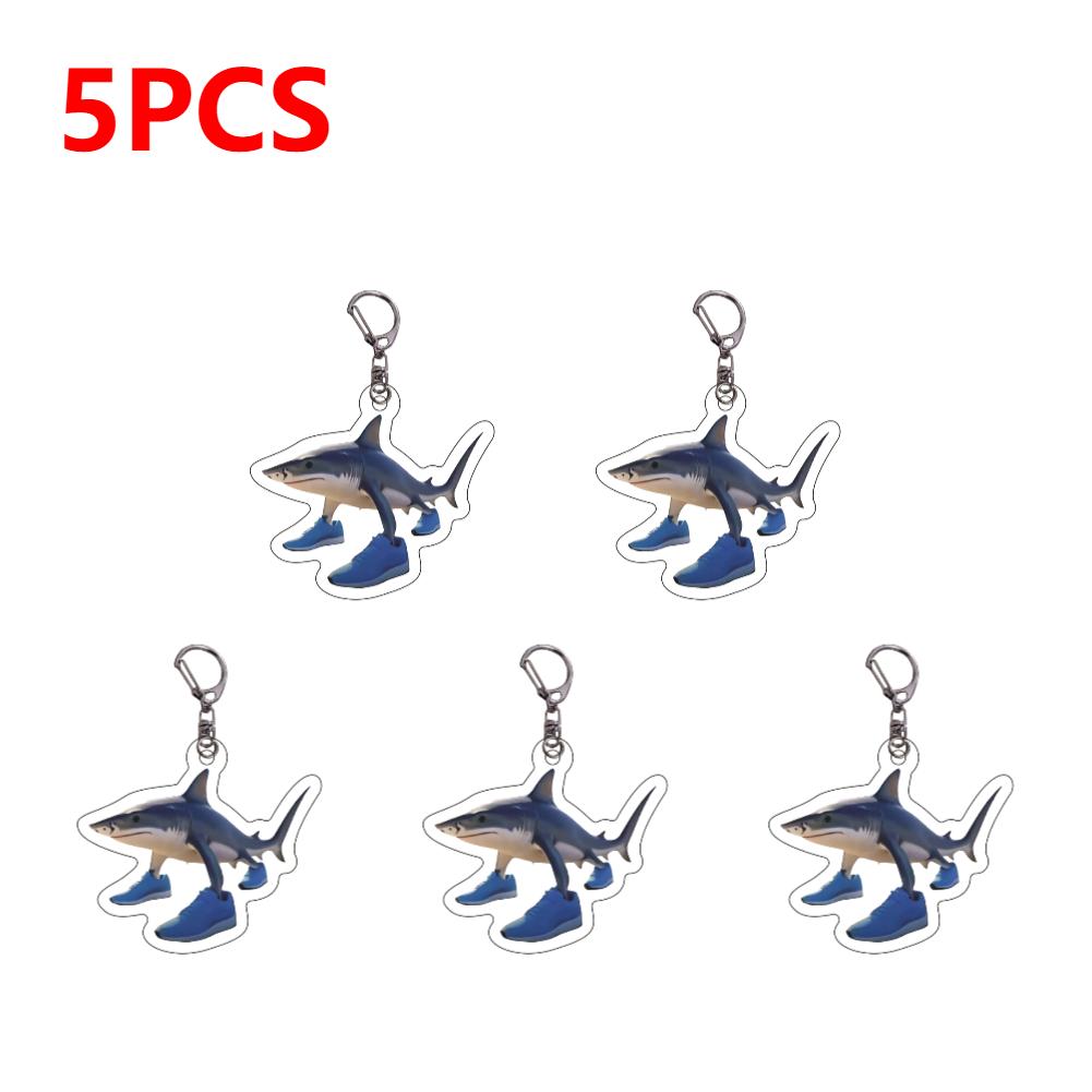 1-10PCS Tralalero Tralala Tung Tung Tung Sahur Brr Brr Patapim Meme Italian Brain Rot Animals Acrylic Keychains Gift DIY Pendant