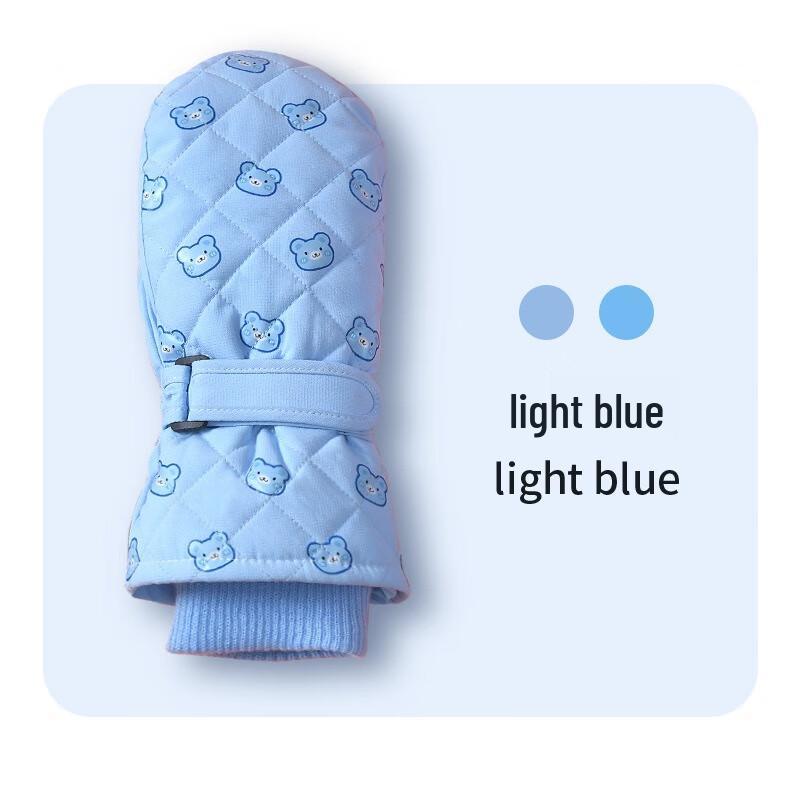 Детские плюшевые водонепроницаемые зимние лыжные перчатки