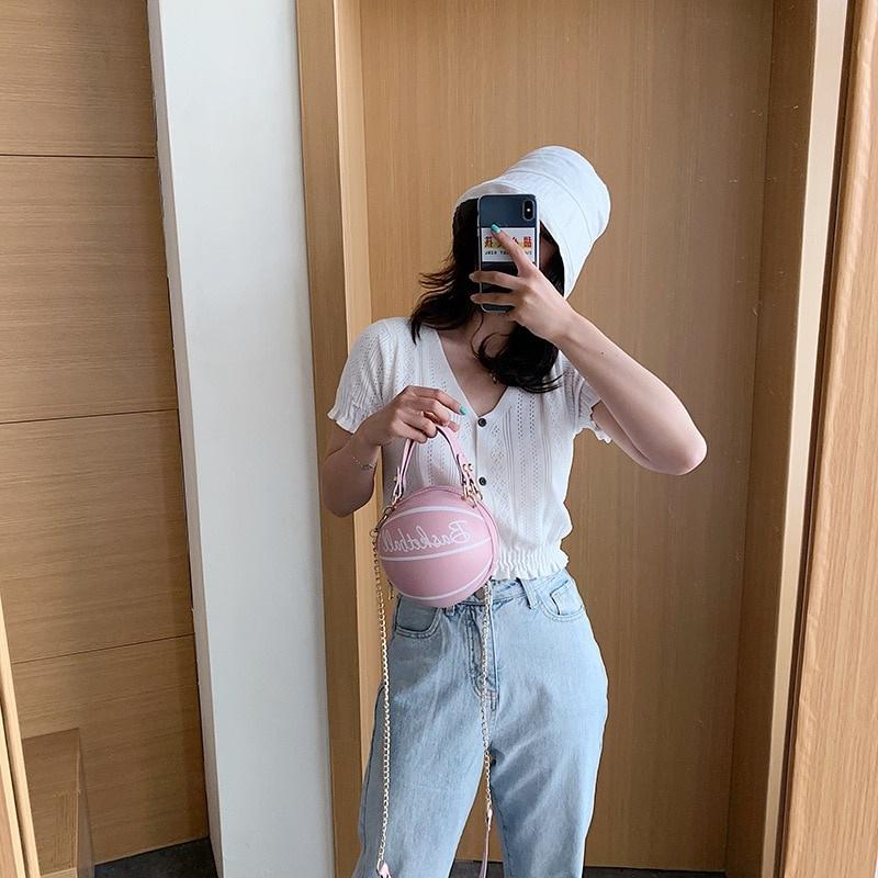 Баскетбольная сумка Маленькая круглая сумка Баскетбольная сумка Письмо Печати Сумка через плечо