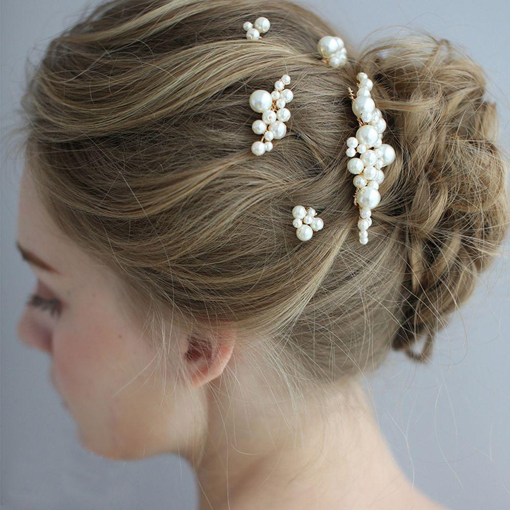 Женские украшения для волос Гребень для волос Ручная работа Жемчужная заколка Невеста Заколка Свадебное украшение для головы Аксессуар для волос