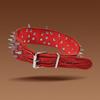 Anti-bite Spiked Dog Collars Adjustable Heavy Duty PU Leather Pet Necklace Anti-Chew Widen Dog Neck Collar Outdoor Dog Walking