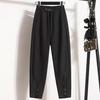 2023 Plus Size Long Pants Women Elastic Loose High Waist Vintage Solid Cotton Loose Casual Female Basic Trousers Harem Pants Wide Leg Pants