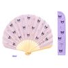 Sanrio Kuromi Fan Bamboo and Includes a Convenient Carrying Case (Main Unit Paper, Case Polyester) (Product Number 493350)