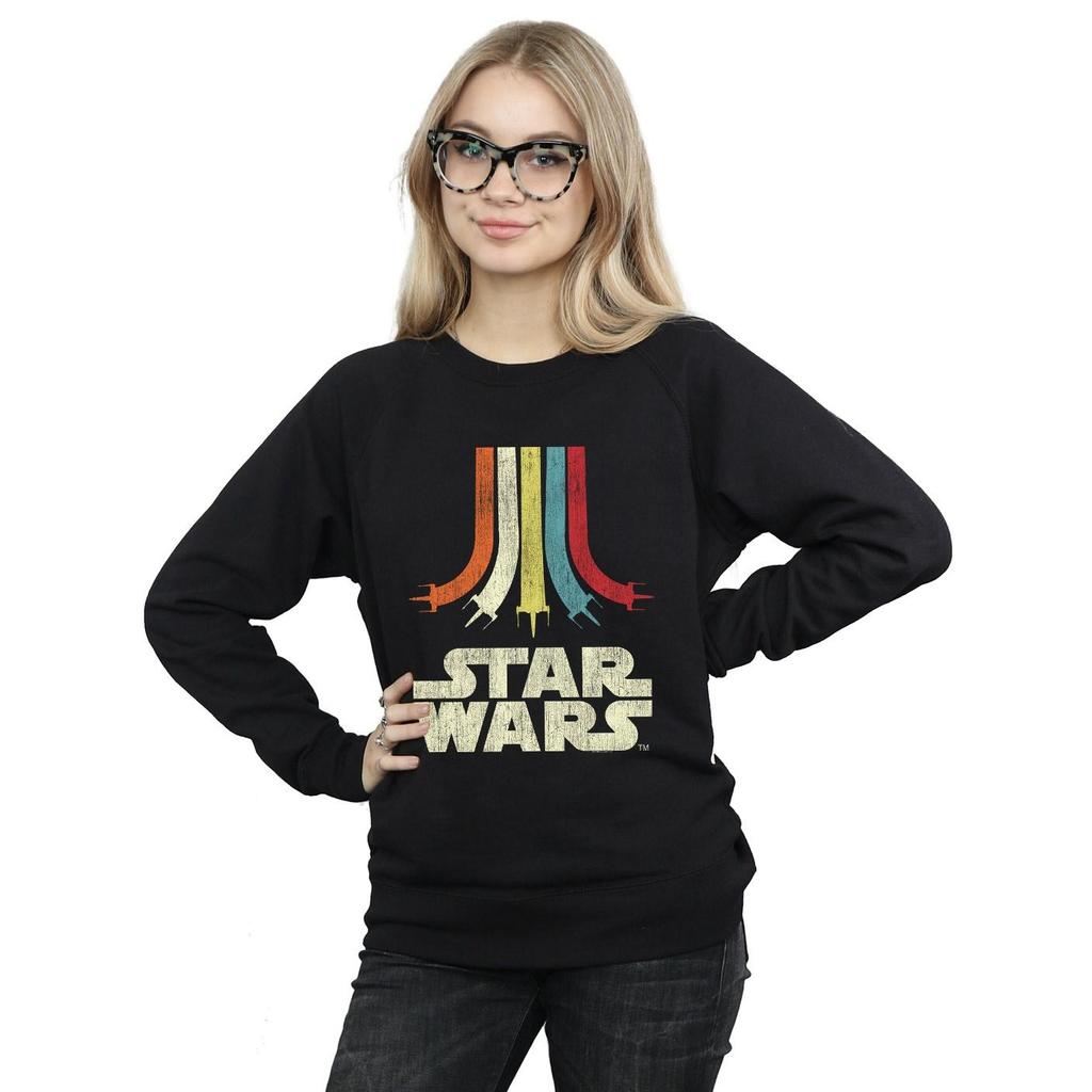 STAR WARS Womens/Ladies Retro Rainbow Sweatshirt