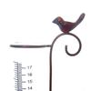 45cm Hummingbird Iron Rain Gauge Outdoor Rainfall Collector Garden Decor