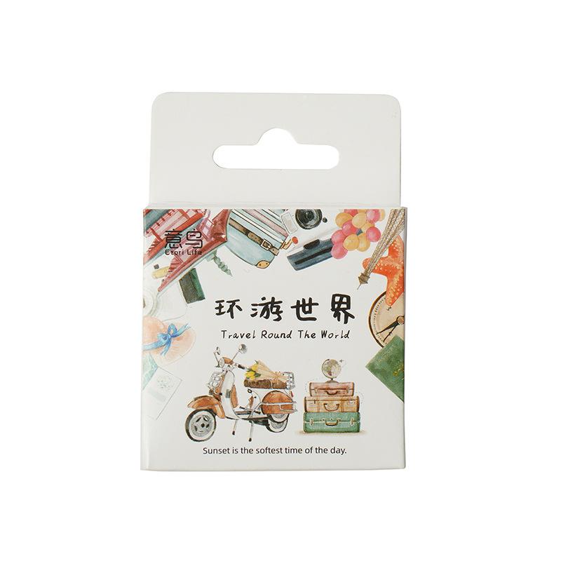 46pcs Vintage Travel Graffiti Decals Decorated Notebook Water Cup Diary Suitcase Guitar Classic Toy DIY Scrapbook Decals