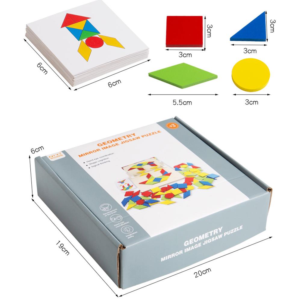 Montessori Creative Building Blocks for Kids, 3D Mirror Imaging Puzzle Space Logical Thinking Trainting Matching Intellectual Ga