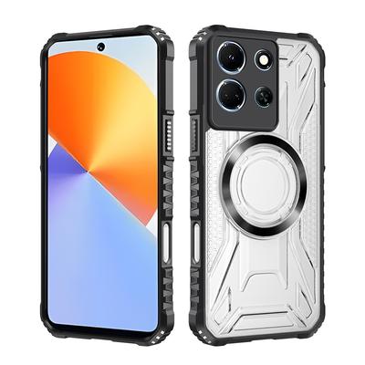CD Магнитный Дизайн Жесткая HD Прозрачная Задняя Крышка,Для Infinix Note 30 5G/4G Rugger Armor Жесткий ПК ТПУ Чехол