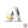 Новые Медные Классические Золотые Сердечки 26 Букв Алфавита Шармы Бусины Подходят для Браслетов Qikaola Счастливые На День Рождения Ювелирные Изделия Сделай Сам