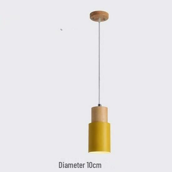 Nordic Creative Bedside Lamp: Wrought Iron and Wood Pendant Light for Bedroom or Restaurant.