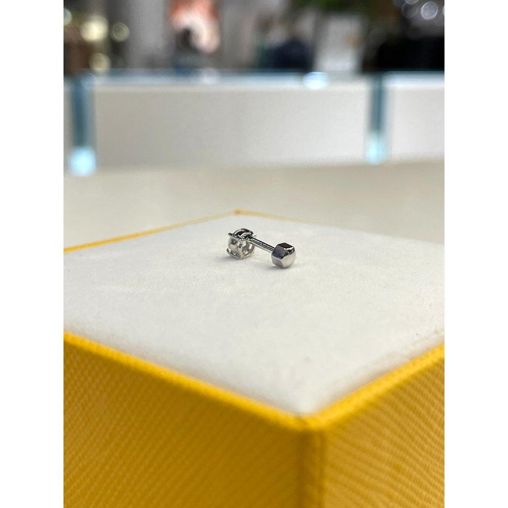 Roseedor Fepr-B-1824W White CZ 0.2Ct 14K Piercing 252300171