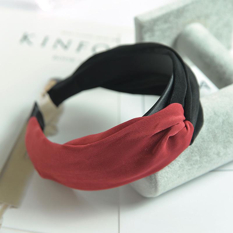 Autumn And Winter Wide-Brimmed Headband Fabric Knotted Corduroy Headband Women'S Japanese And Korean Face Wash Headgear Hair Accessories