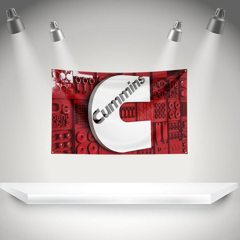 Ccunmmins Flag Auto Parts Tools Banner 3x5ft With Brass Grommets Hd Printing Tapestry Exhibition Car Fans Garage Decor