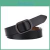 Leather Belt For Women With Metal Buckle Vintage Style Casual Waist Accessory
