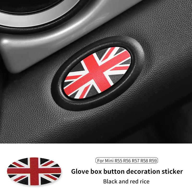 Co-pilot Storage Box Button PU Leather Sticker For Mini Cooper R56 R55 R57 R58 R59 Car Interior Sticker Accessories
