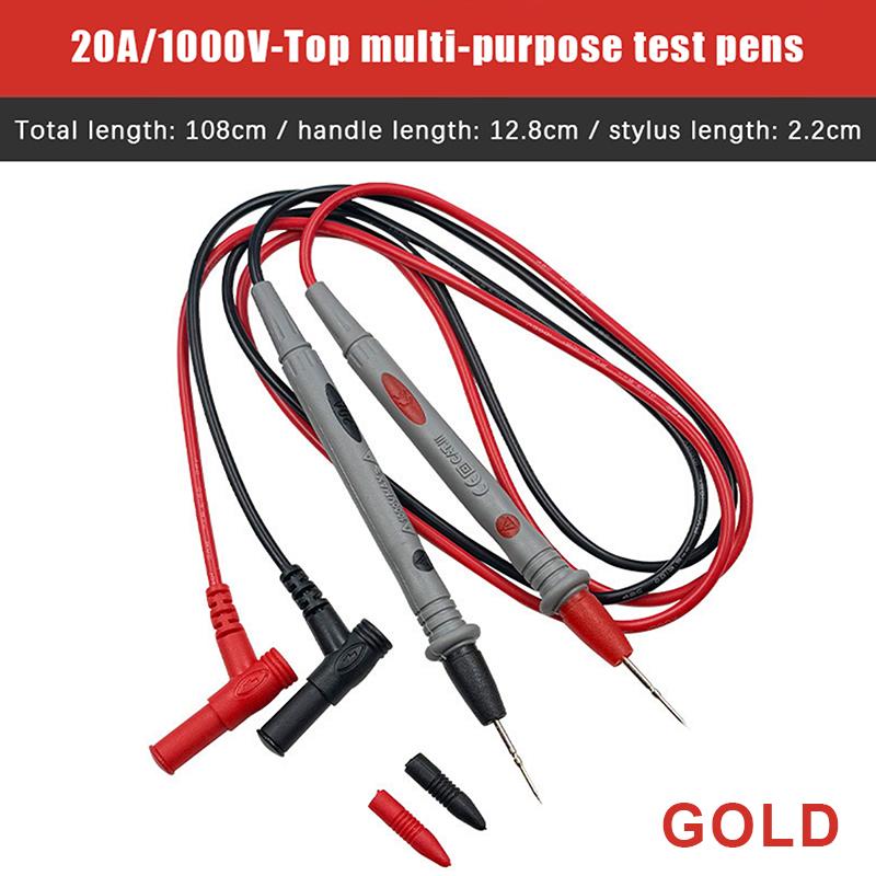 20A 1000V мультиметр тестовые головки игольчатый штифт цифровой мультиметр головка проволочная ручка комплект кабелей мультиметр вольтметр силиконовый тестер комплект
