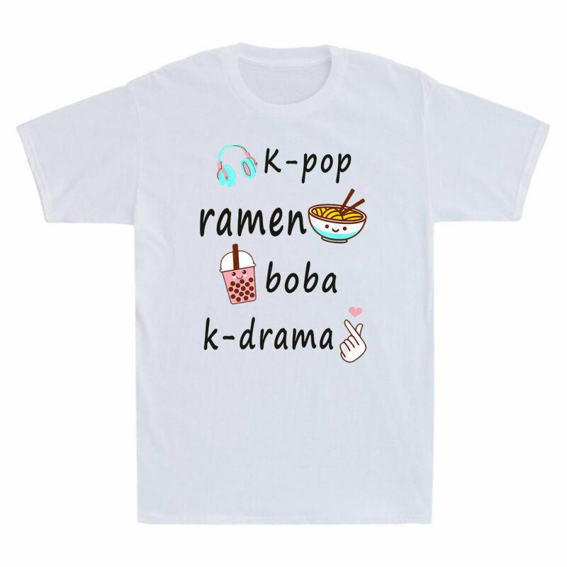 Подарок Чай Унисекс Футболка с Боба Ра Унисекс Любитель Пузырьков K-Pop KDrama Хлопок Кавайи Милый
