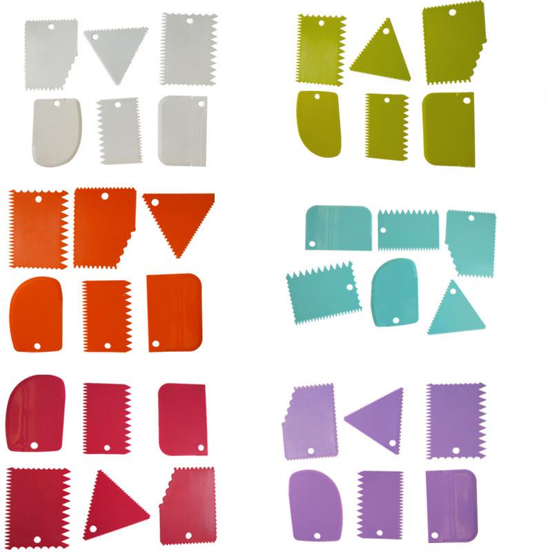 6шт резак тесто тесто помадка крем украшения торт скребок края инструменты