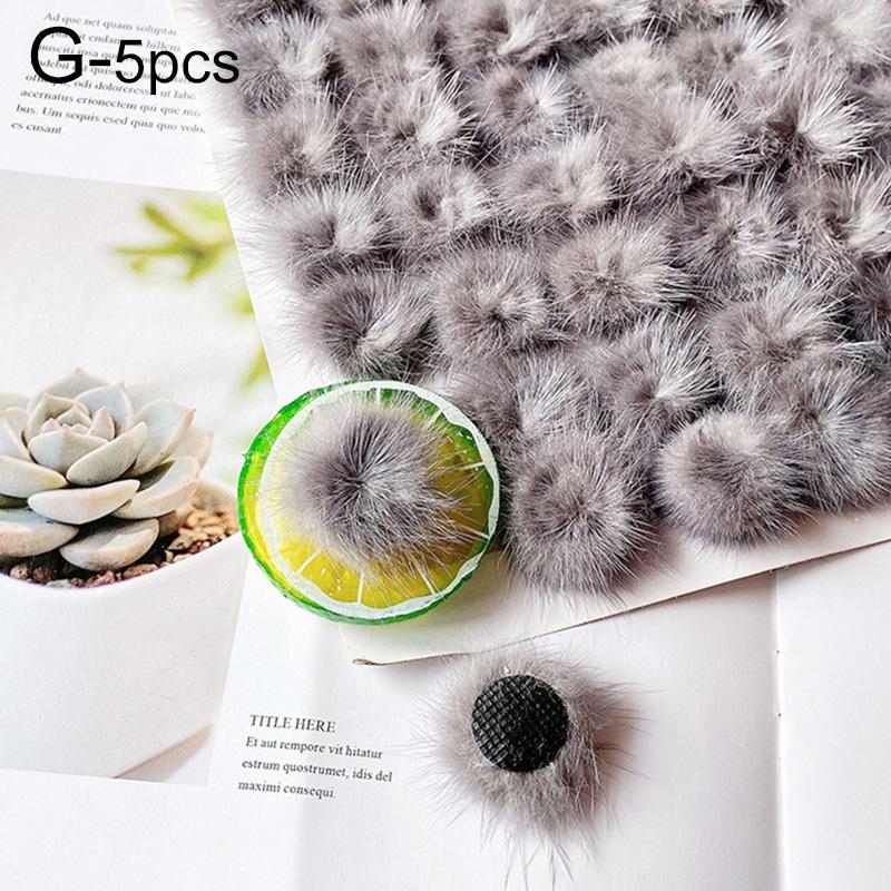 5 шт. пушистый меховой шарик, цветной помпон, искусственный меховой шарик для шапок, обуви, сумок, одежды, украшений, сделай сам, аксессуары для рукоделия