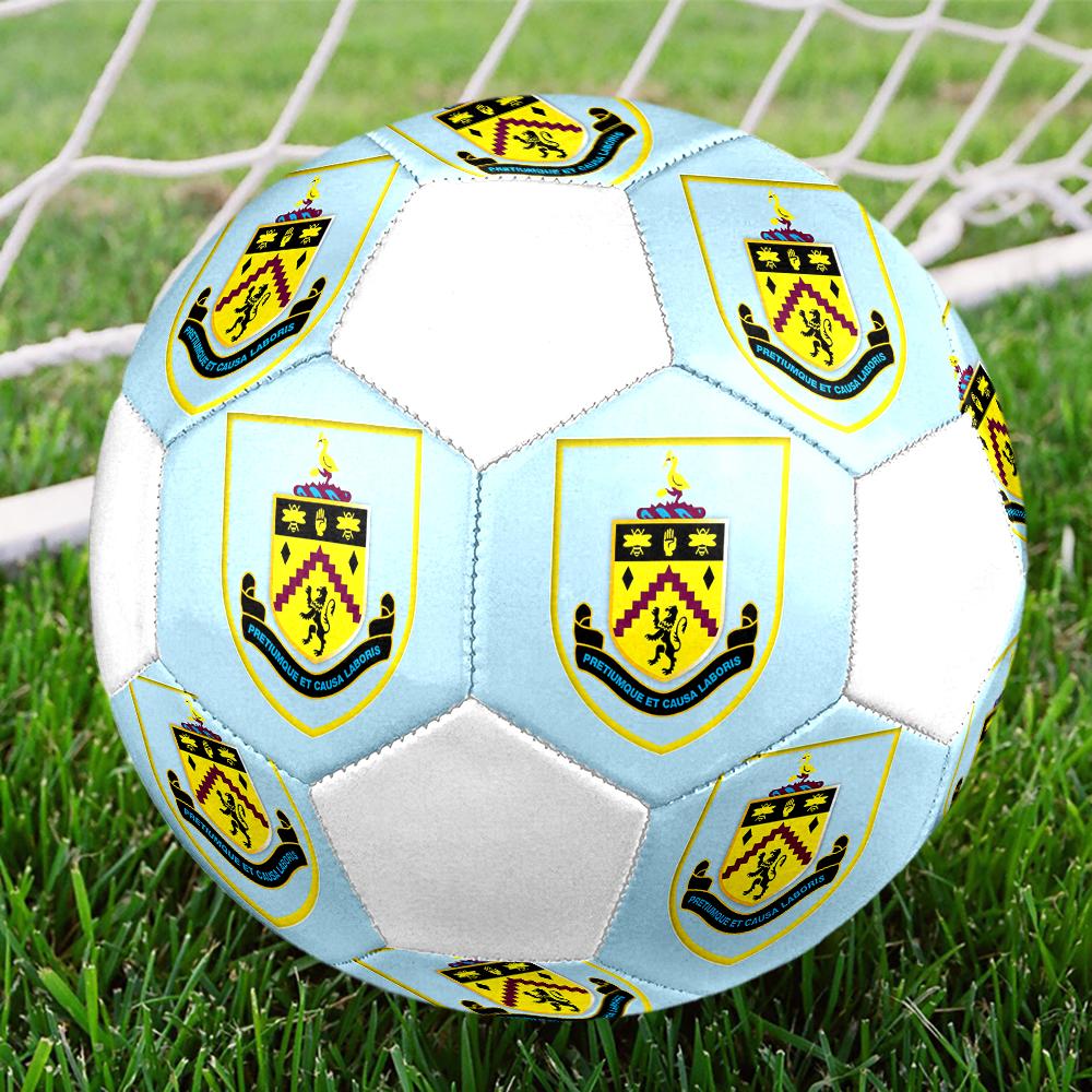 Burnley Football Club Soccer Ball, colorful, suitable for all ages, machine-stitched, PVC material, competition grade, durable and high bounce
