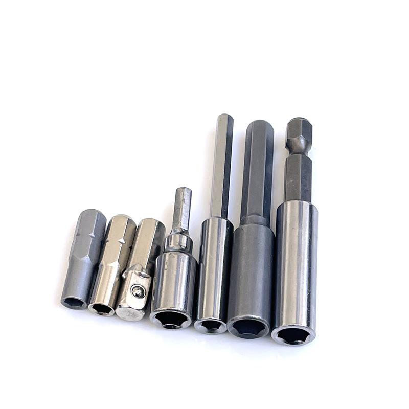 Bit Converter Magnetic Rod: 6 to 4 Adapter, 4mm/6.35mm to 1/4 Extension