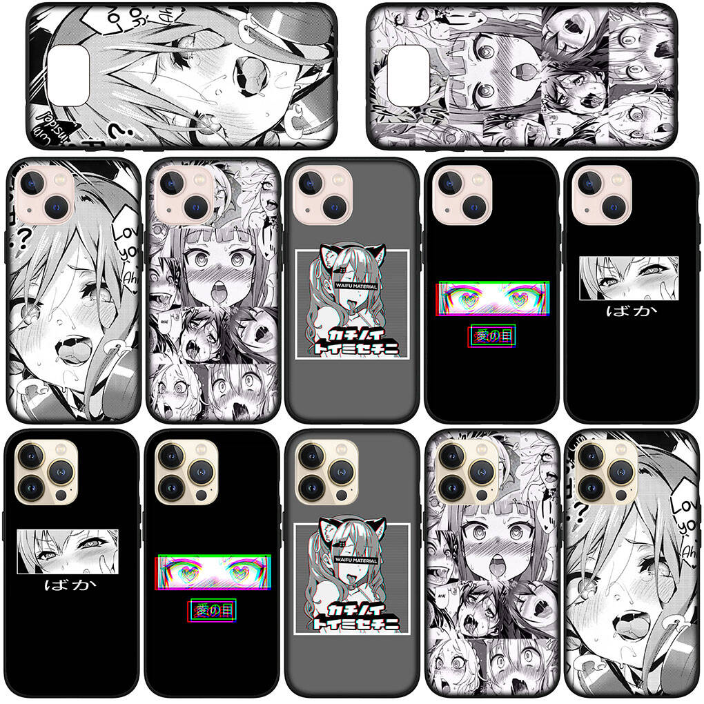 Для iPhone 17 16 15 Xiaomi Poco F7 F8 X7 X6 C85 C75 C71 M8 Redmi Note 14 13 12 Pro Max 14C 13C 15C A3 A4 Чехол Ahegao Харадзюку Аниме Девушка Ваифу Обложка