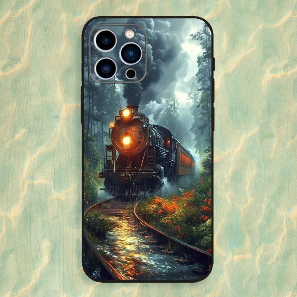 Чехол для телефона "Паровоз Классический Пар" для iPhone 16,15,14,13,12,11 Plus,Pro Max,XS,X,XR,SE,Mini,8,7, Мягкий Силиконовый Черный Чехол