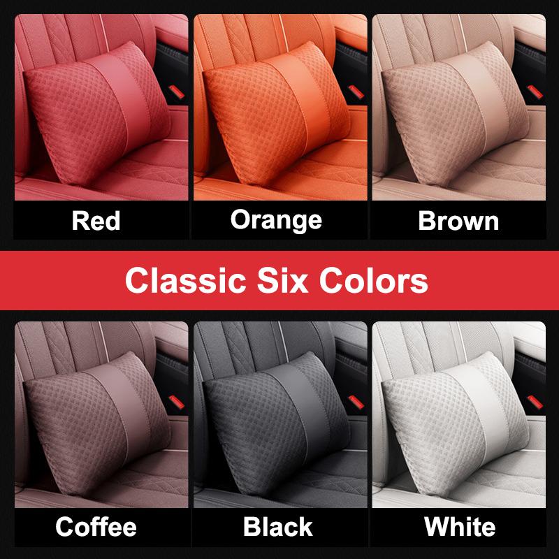 Car Seat Headrest Lumbar Support Cushion Pillow For Skoda S Fabia 2 Superb Octavia 2 Karoq VII Yeti Scala Kamiq VRS Accessories