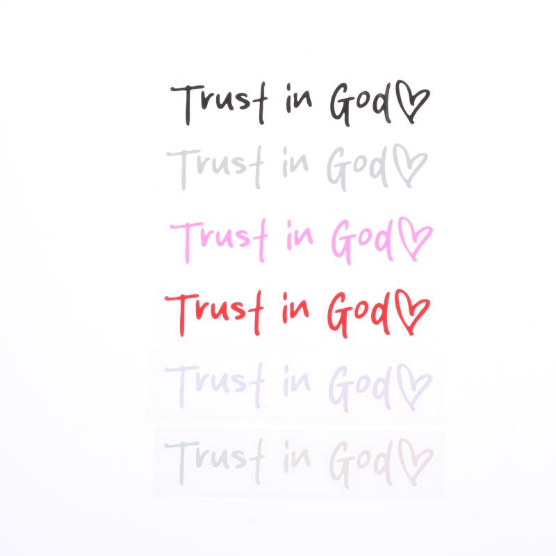 Верь в Бога Сердце Наклейка Декаль Зеркало Заднего Вида Автомобиля Вера Библейский Стих Христианская Церковь Авто Транспорт Бампер Декор