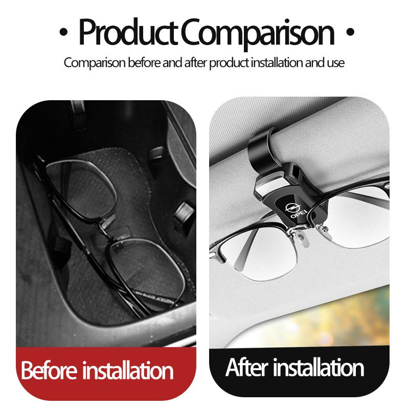Car Glasses Holder Sun Visor Clip Sunshade Eyeglasses Hanger For Opel Astra G H J K F Corsa D Zafira B Insignia Mokka Regal FN6