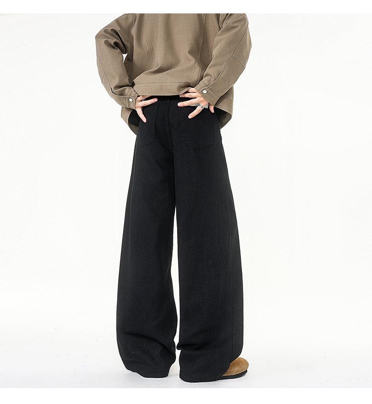 Очень длинные белые джинсы для высоких мужчин - Большой размер, Чистый крой, Прямые и широкие штанины, Универсальные брюки в пол