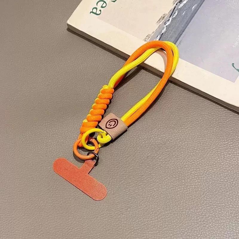 Phone Lanyard Wrist Strap Woven Phone Lanyard Creative Keychain Hanging Rope Anti-lost Security Wristband Universal Short Rope