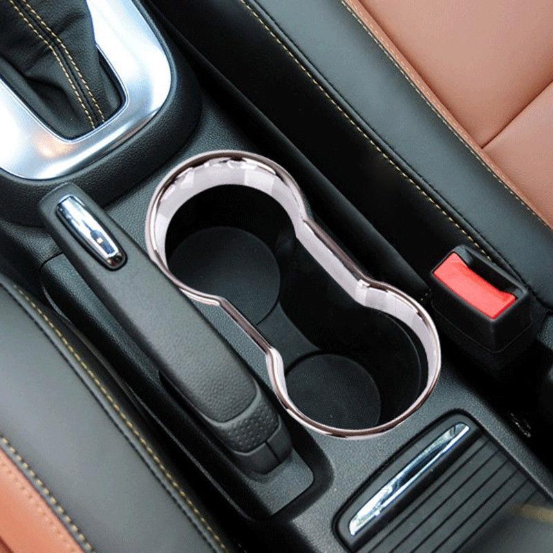 1pc Car Chrome Cup Holder Center Console Cover Trim Suitable for Buick-Encore/ for Opel Vauxhall-Mokka 2012-2018 Interior Parts