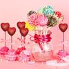 5/10pcs Glitter Picks Stick Table Decorations Supplies Heart Artificial Plants Wedding Flower Bouquet