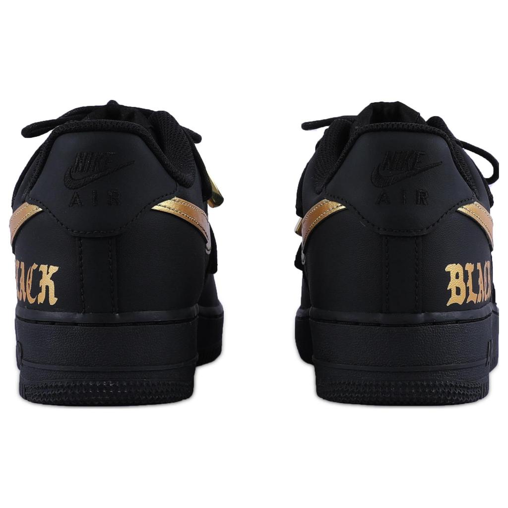Nike Air Force 1 Покрытие Нескользящие Низкие Скейтбордические Кроссовки Унисекс Черный Золотой CW2288-001(Team55-SWOOSH)