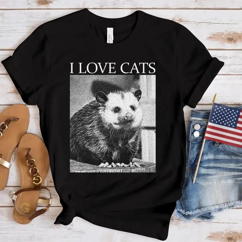 Opossum Women Tee Shirt Lady Print 90s Clothes Female T Women Top Short Sleeve Fashion Tshirt Summer Opossum Graphic Tshirts