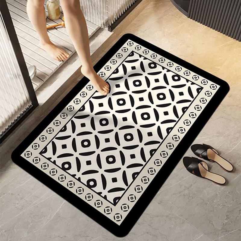 Diatom Mud Bathroom Floor Mat Toilet Door Absorbent Quick-drying Non-slip Mat Toilet Kitchen Floor Mat Carpet Soft Mat