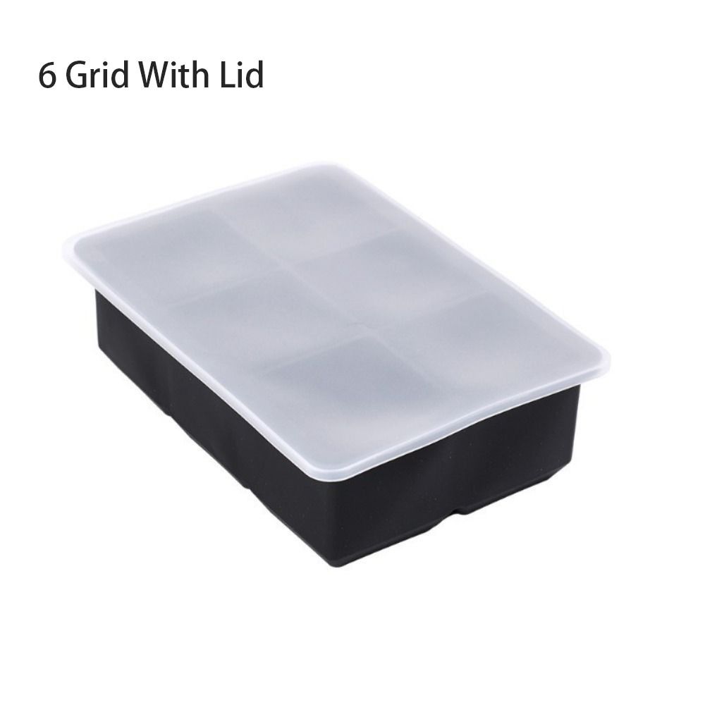 4/6/8 Grid Fashion Silica Gel Ice Cube Mold Large Square Ice Grid Quick Frozen Ice Maker