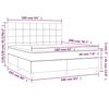 Box Spring Bed with Mattress Black 160 x 200 cm Fabric