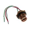 2Pcs 7443 T20 Female Brake Turn Signal Bulb Holder Socket Adapter Wiring Harness