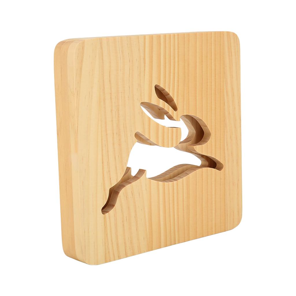 Светодиодный ночник Hollow Bunny Design Eye Protection 3D деревянная лампа для спальни гостиной офиса