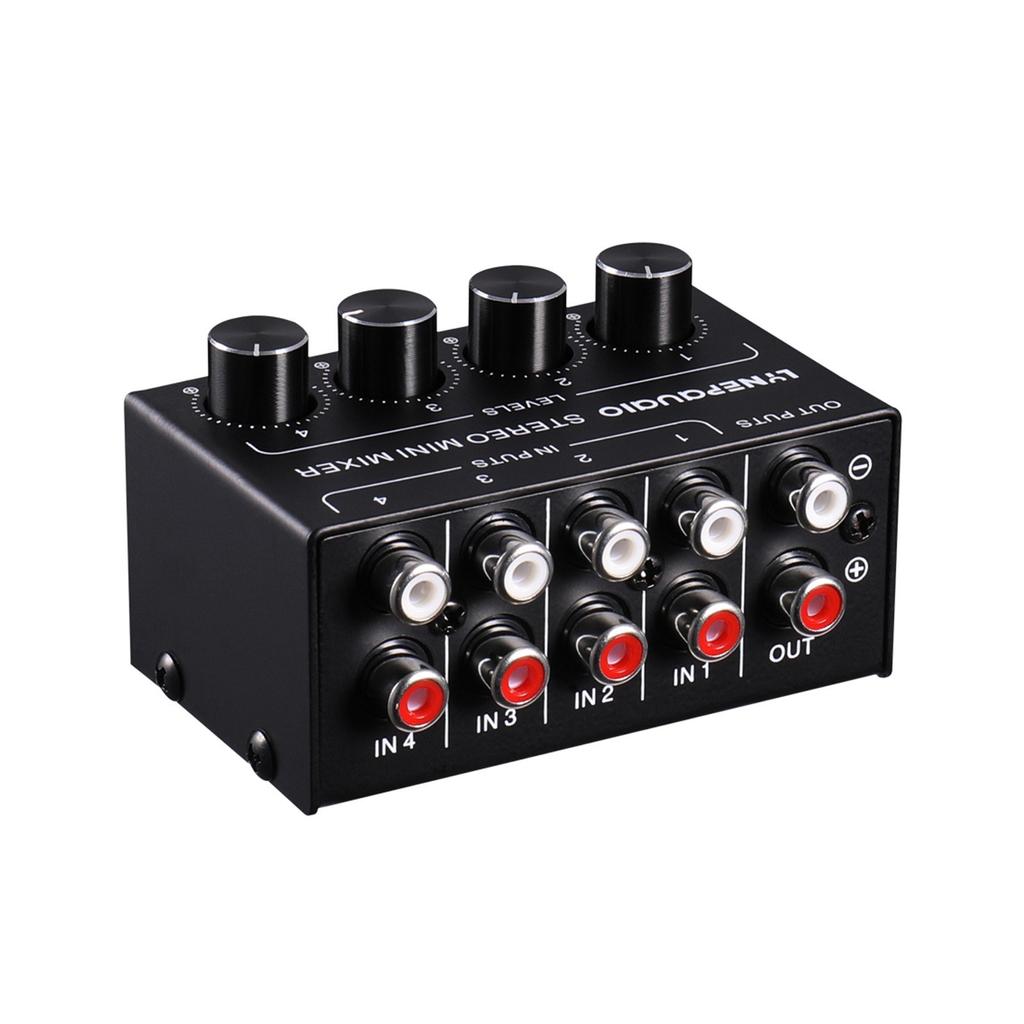 Audio Mix Mini Portable 4-канальный пассивный микшерный пульт с регулятором громкости для живой студии