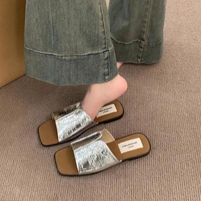 Модные летние женские тапочки Удобные повседневные дышащие женские тапочки на плоской подошве