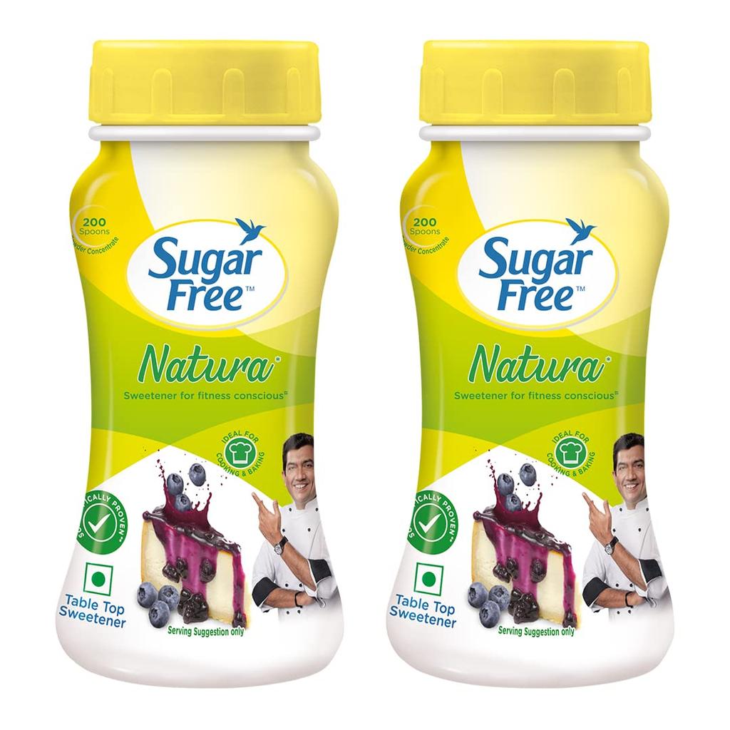 Sugar Free Natura Zero Calorie Sweetener 100g Jar Pack of 2 for Beverages Baking Desserts