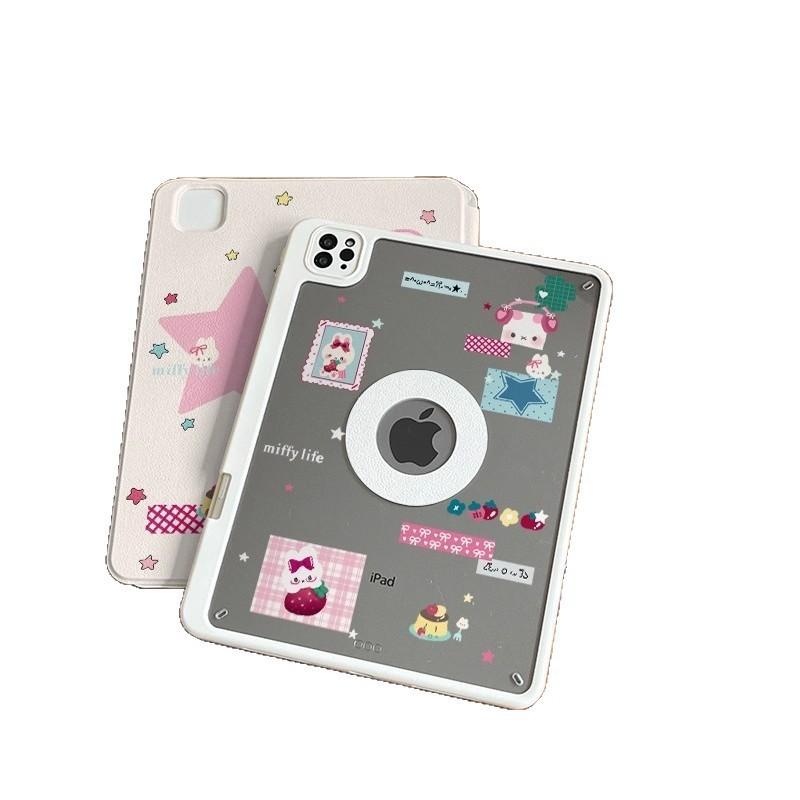 Cartoon Star Bunny TPU Case With Magnetic Detachable Design IPad 10.2 Air 10.9/11 Pro 11/13 Mini 8.3 9.7 12.9 Inch