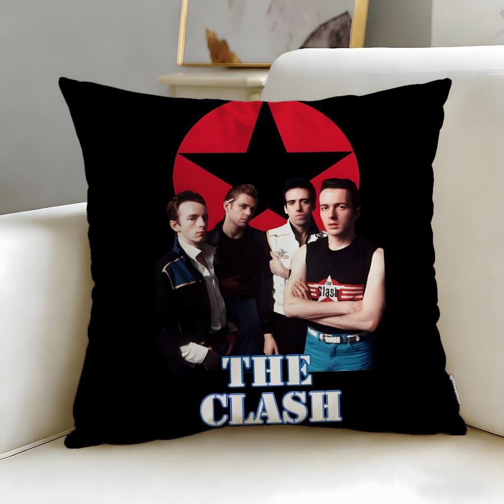 Классическая группа The Clash Наволочка Мягкая Легко стирающаяся Подушка Универсальная для Дивана Кровати Путешествий и Офиса