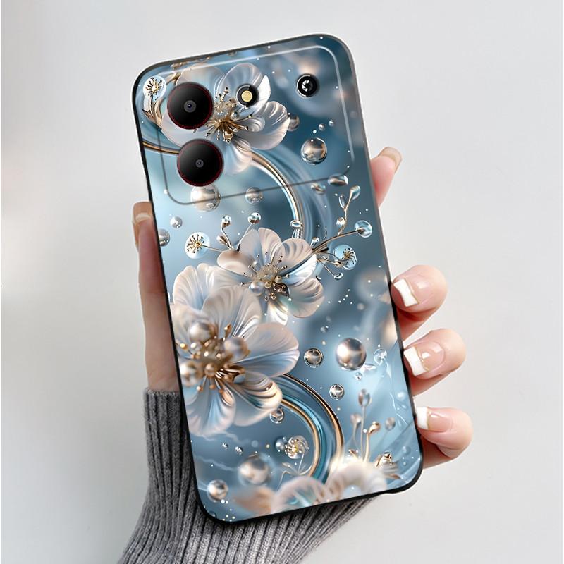 For ZTE Blade A54 Case Protective Soft Silicone Flower TPU Covers for ZTE BladeA54 4G Bumper For Blade A34 A 54 Phone Cases Bag
