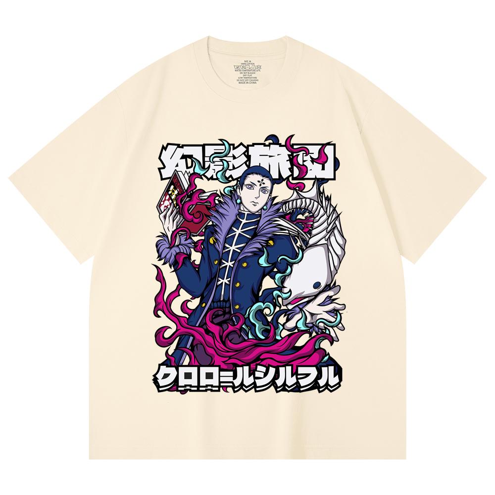 230 Gsm 100% Cotton HXH V5 Chrollo Print Unisex Heavy Cotton T Shirt