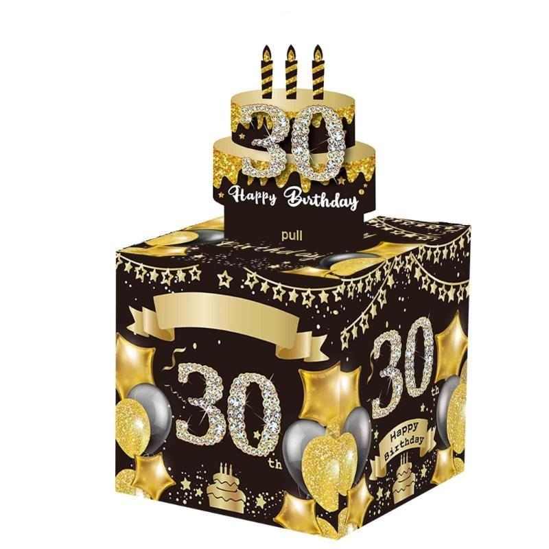 652F Creative Cash Gift Box with Transparent Bags for Any Age Birthday Party Supplies